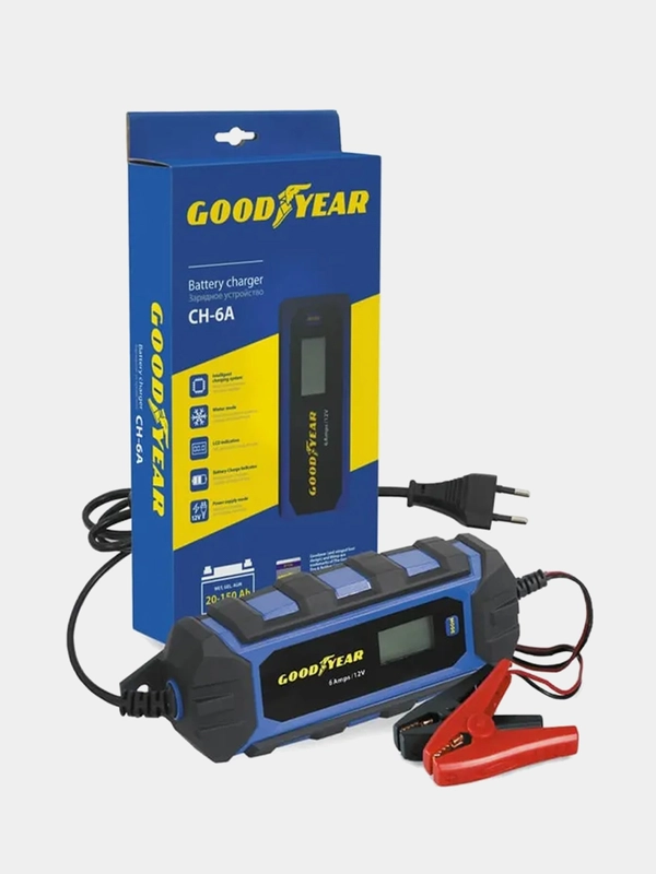Автомобильное зарядное устройство Goodyear для свинцово-кислотных аккумуляторов CH-6A