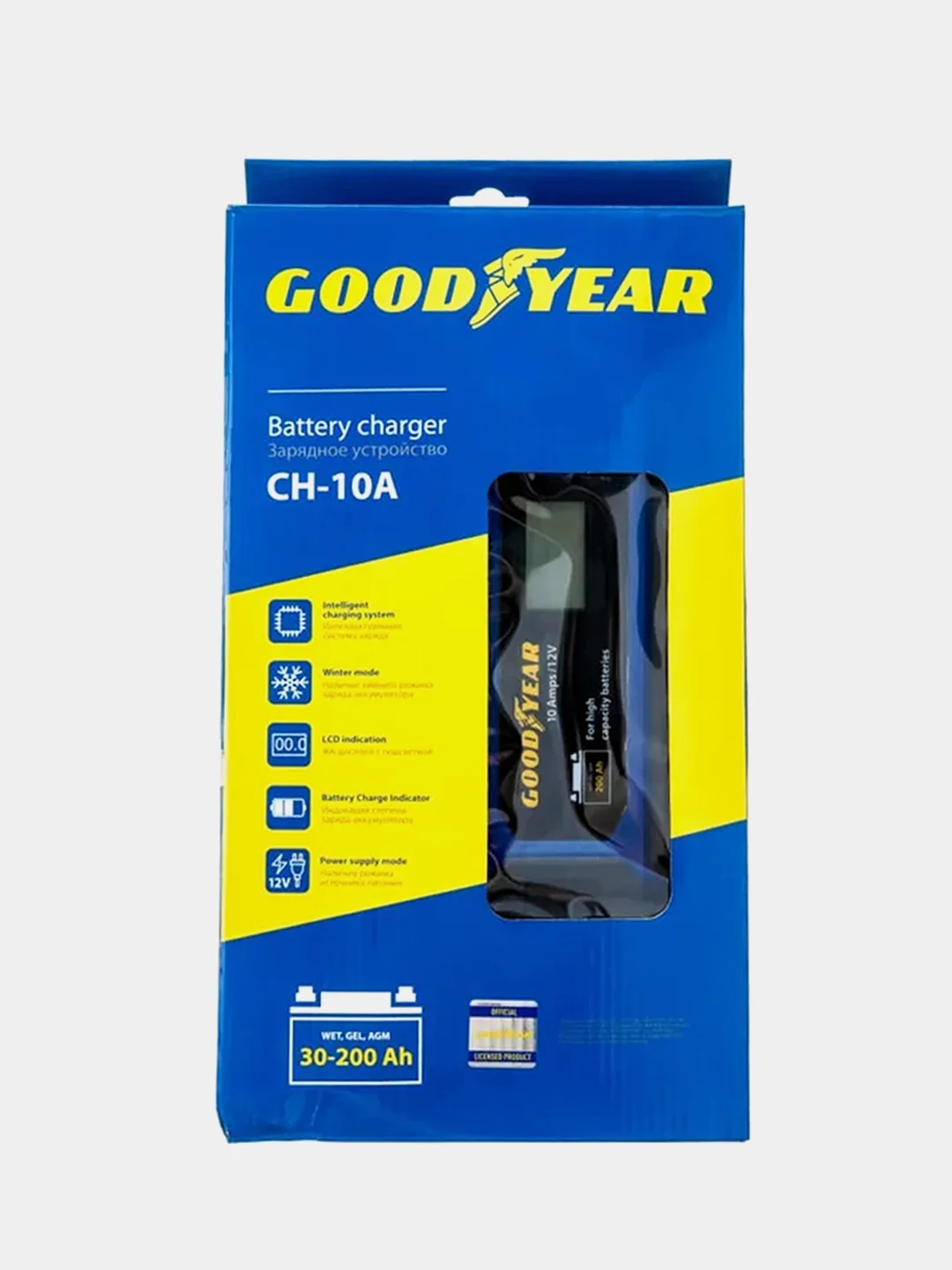 Автомобильное зарядное устройство Goodyear для свинцово-кислотных аккумуляторов CH-10A