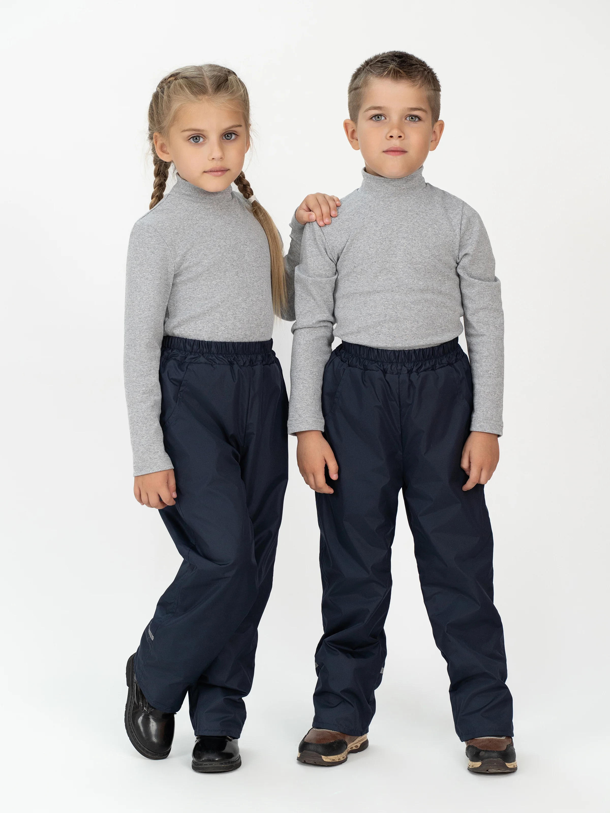 Синий брюки демисезонные на флисе,Arctic kids