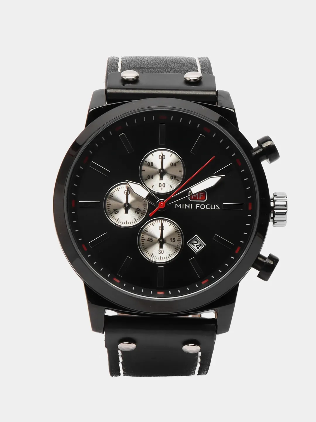 Серебряный мужские наручные часы Mini Focus MF0110G с хронографом, в подарочной упаковке