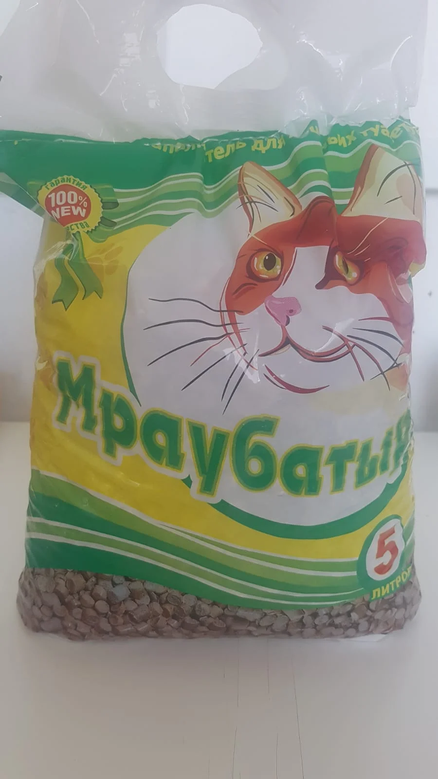 Древесный наполнитель для кошачьих туалетов, древесный "Мраубатыр" 5 кг