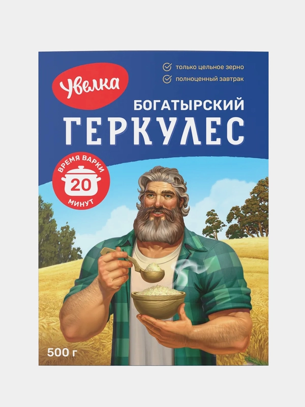 Геркулес Богатырский Увелка, 20 минут, 500 г