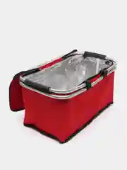 Красный термосумка складная с алюминиевым каркасом, корзина для продуктов, сумка термо холодильник