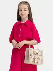 Молочный шоппер с игрушкой, подарочная сумка