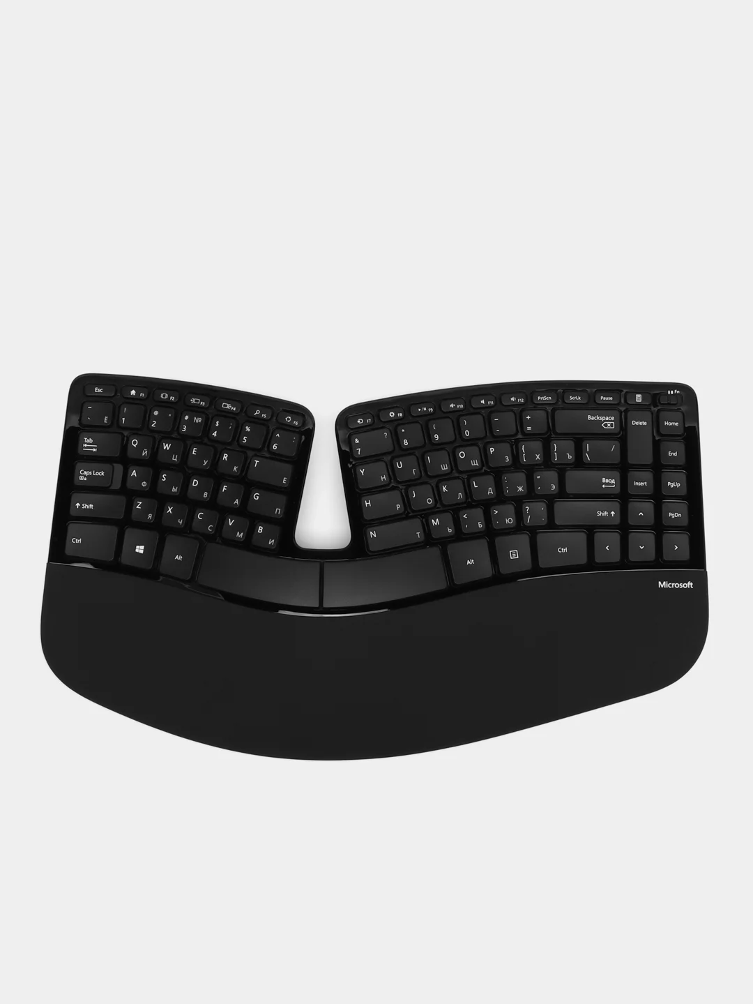 Черный комплект Microsoft: беспроводная клавиатура и мышь, русская раскладка