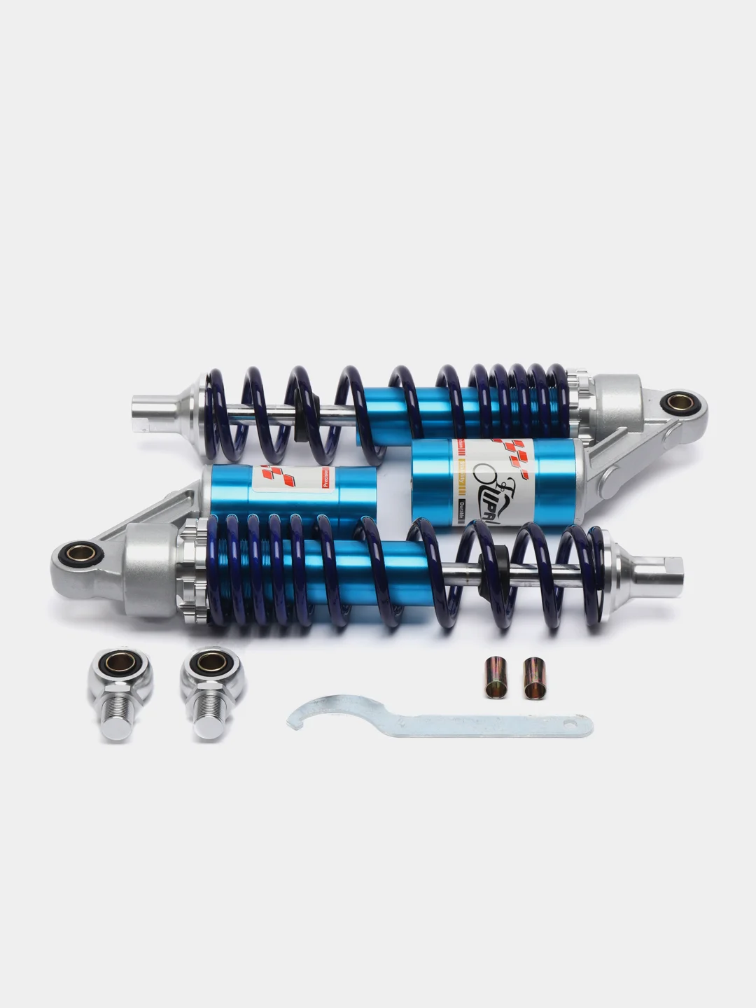 Амортизаторы Альфа, Минск, 2 шт, газовые с подкачкой, синие, d12 х 340 мм
