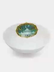 Бирюзовый салатник-миска, тарелка глубокая, "Мечеть", стеклокерамика, 750 мл, 850 мл
