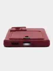 Бордовый чехол для Poco F5 Pro / Поко Ф5 Про, силиконовый, с карманом для карты