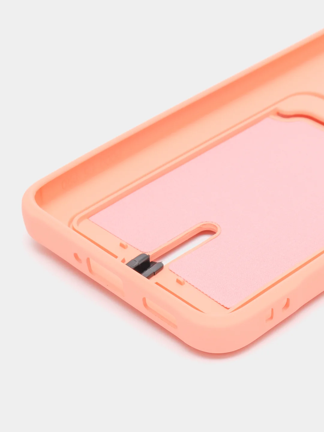 Коралловый чехол для Poco F5 Pro / Поко Ф5 Про, силиконовый, с карманом для карты