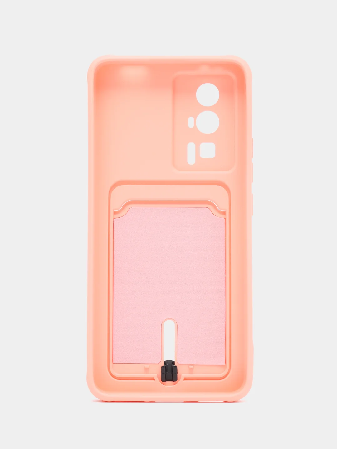 Коралловый чехол для Poco F5 Pro / Поко Ф5 Про, силиконовый, с карманом для карты