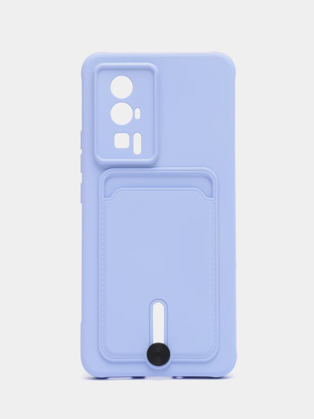 Лавандовый чехол для Poco F5 Pro / Поко Ф5 Про, силиконовый, с карманом для карты