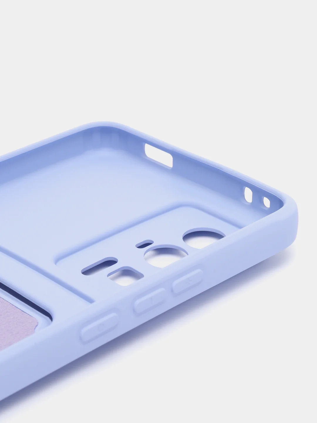 Красный чехол для Poco F5 Pro / Поко Ф5 Про, силиконовый, с карманом для карты