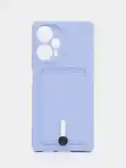 Лавандовый чехол Poco F5 / Поко Ф5 силиконовый, с карманом для карты