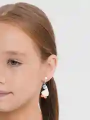 Серый серьги "Гуси"
