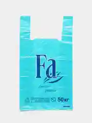 Бирюзовый пакет майка "Fa", 30см*54см