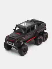 Черный металлическая машинка Che Zhi 1:22 Mercedes G-Class AMG 6х6 CZ122A, 23 см, свет и звук