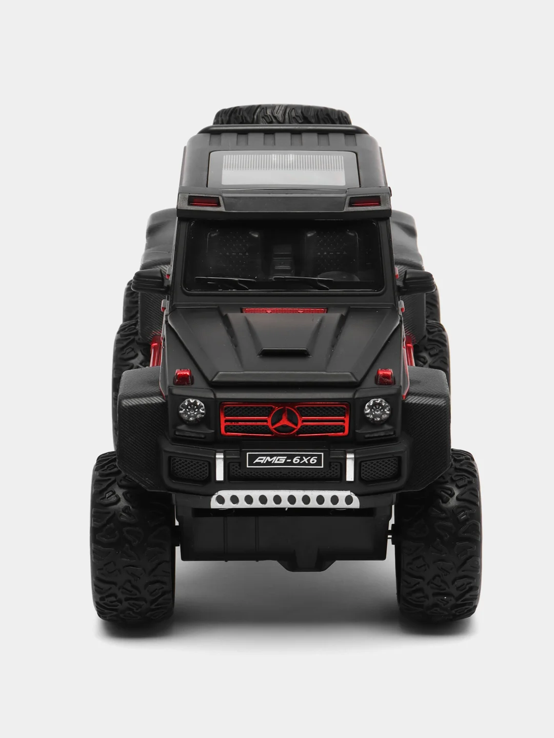Красный металлическая машинка Che Zhi 1:22 Mercedes G-Class AMG 6х6 CZ122A, 23 см, свет и звук
