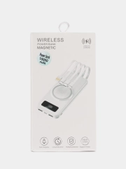Повербанк (Powerbank) 10000, беспроводная зарядка, кабель Lightning, Type-C, Micro, USB A