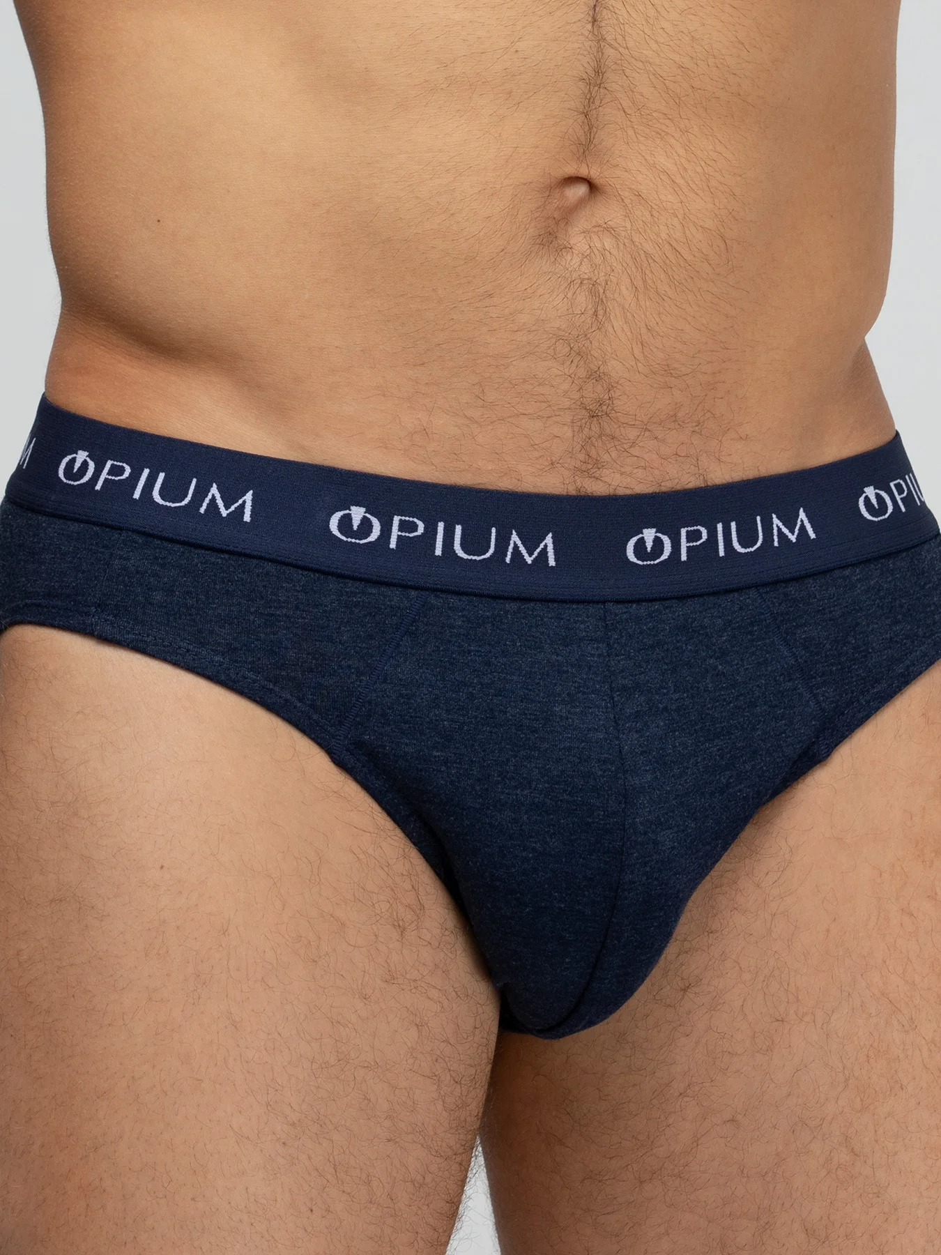 Синий меланж трусы мужские слипы OPIUM