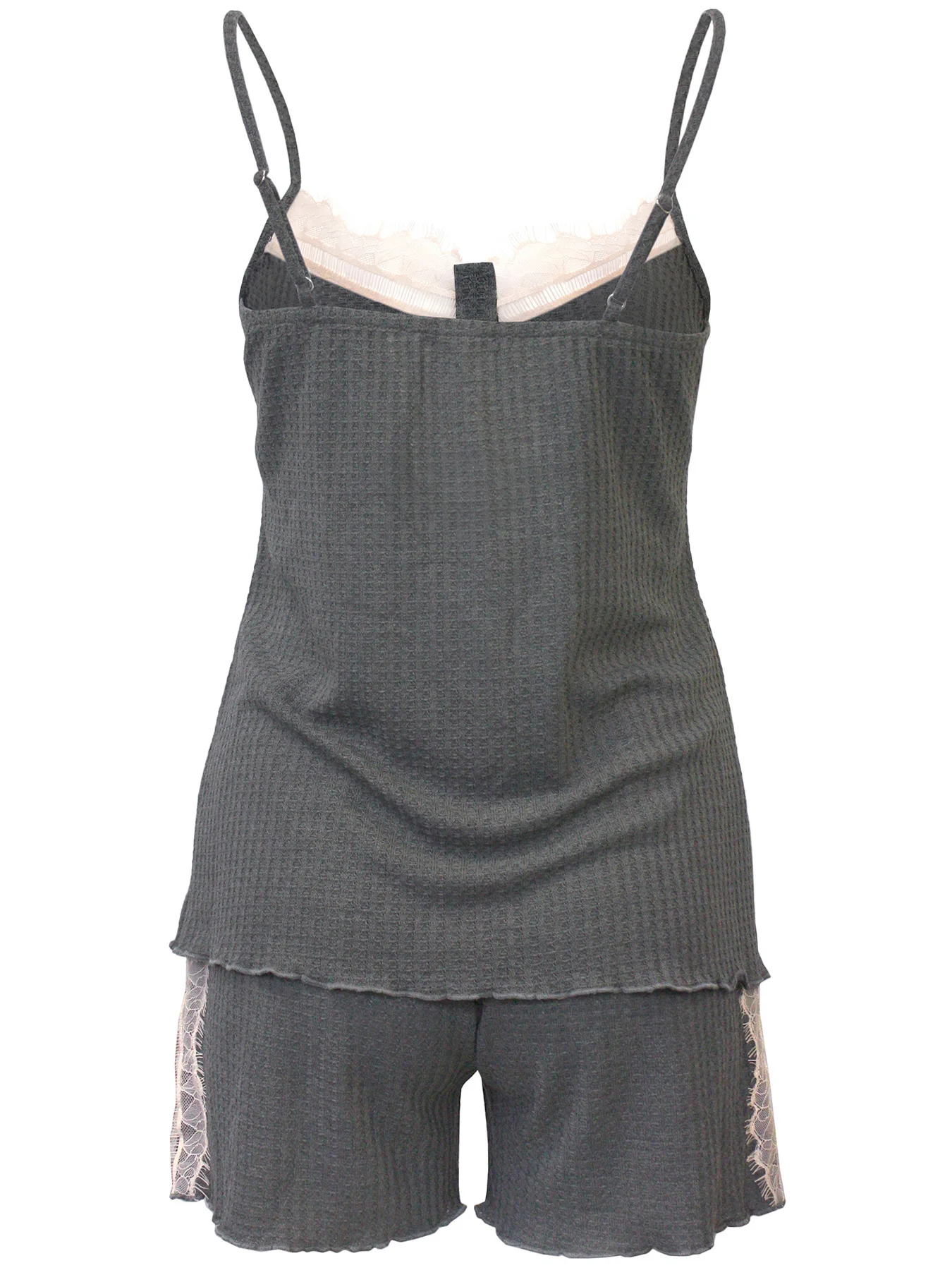 Серый комплект женский OPIUM Home&Sleepwear, топ и шорты