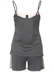 Серый комплект женский OPIUM Home&Sleepwear, топ и шорты