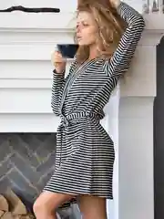 Черный халат женский OPIUM Home&Sleepwear