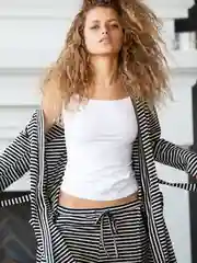 Черный халат женский OPIUM Home&Sleepwear