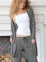 Черный халат женский OPIUM Home&Sleepwear