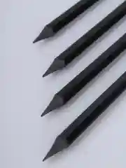 Набор чернографитных простых карандашей 4шт Н, Calligrata с ластиком, черный