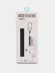 Черный разветвитель универсальный, USB-hub, 4 порта