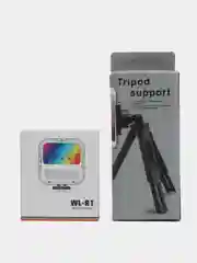 Светодиодный осветитель, RGB лампа для фотографов, на штативе, с держателем для телефона