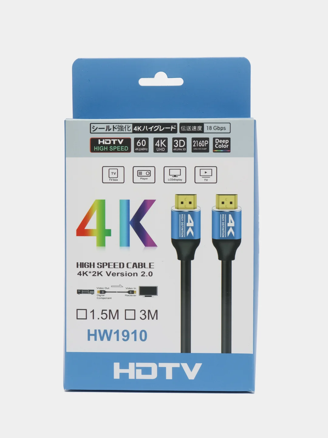 Кабель видео HDMI - HDMI 4K 3 метра