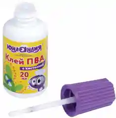 Клей ПВА с кисточкой, 20 гр, морозоустойчивый