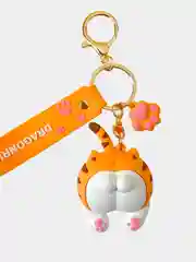 Оранжевый брелок "Попа кота"  для рюкзака и ключей. Брелок Тетрис mini электронная игра