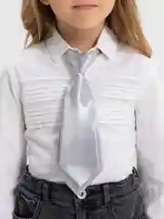 Белый галстук женский, школьный