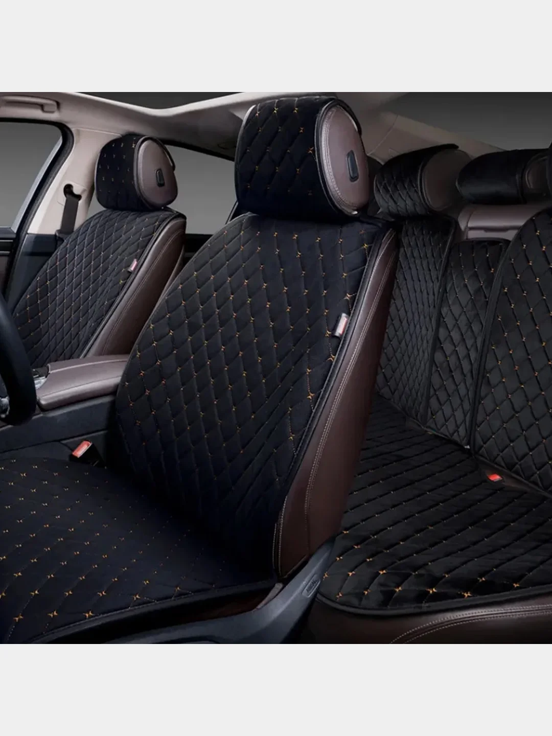 Золотой накидки чехлы на сидения универсальные AUTOPREMIER Alcantra Luxe,  из алькантары, комплект