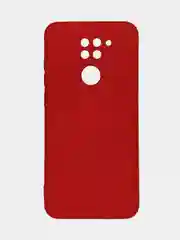 Пурпурный чехол Xiaomi Redmi Note 9, Редми Нот 9 силиконовый, с закрытым низом и бархатом внутри