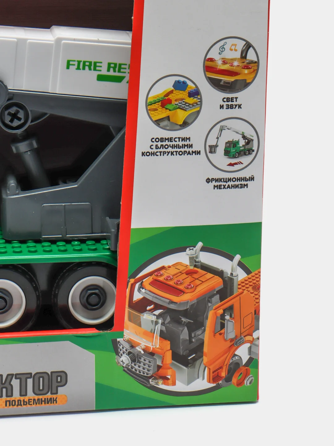 Спецтехника-конструктор Funke toys, автобашня фрикционная свет звук 1:12 31см FT61165
