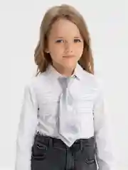 Белый галстук женский, школьный
