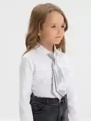 Белый галстук женский, школьный