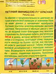 Петуния Минибелло красная (семена, цветы)