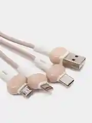 Конфетный кабель шнур USB 3 в 1(зарядный кабель)Кабель зарядки 3 в 1 micro USB, Type-C, Lightning,