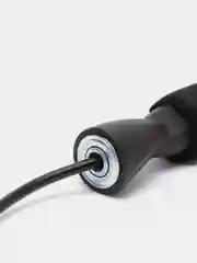 Черный скакалка 0,4см x 2,8м, рукоять 13см
