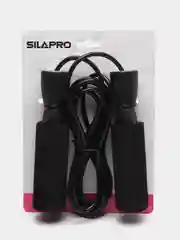 Черный скакалка 0,4см x 2,8м, рукоять 13см