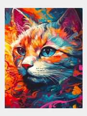 Алмазная мозаика, 30 х 40 см, "Кошка", без подрамника