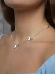 Цепочка с бабочками, чокер с бабочками на шею