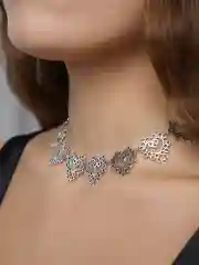 Чокер винтажный, ожерелье "Сердечки"