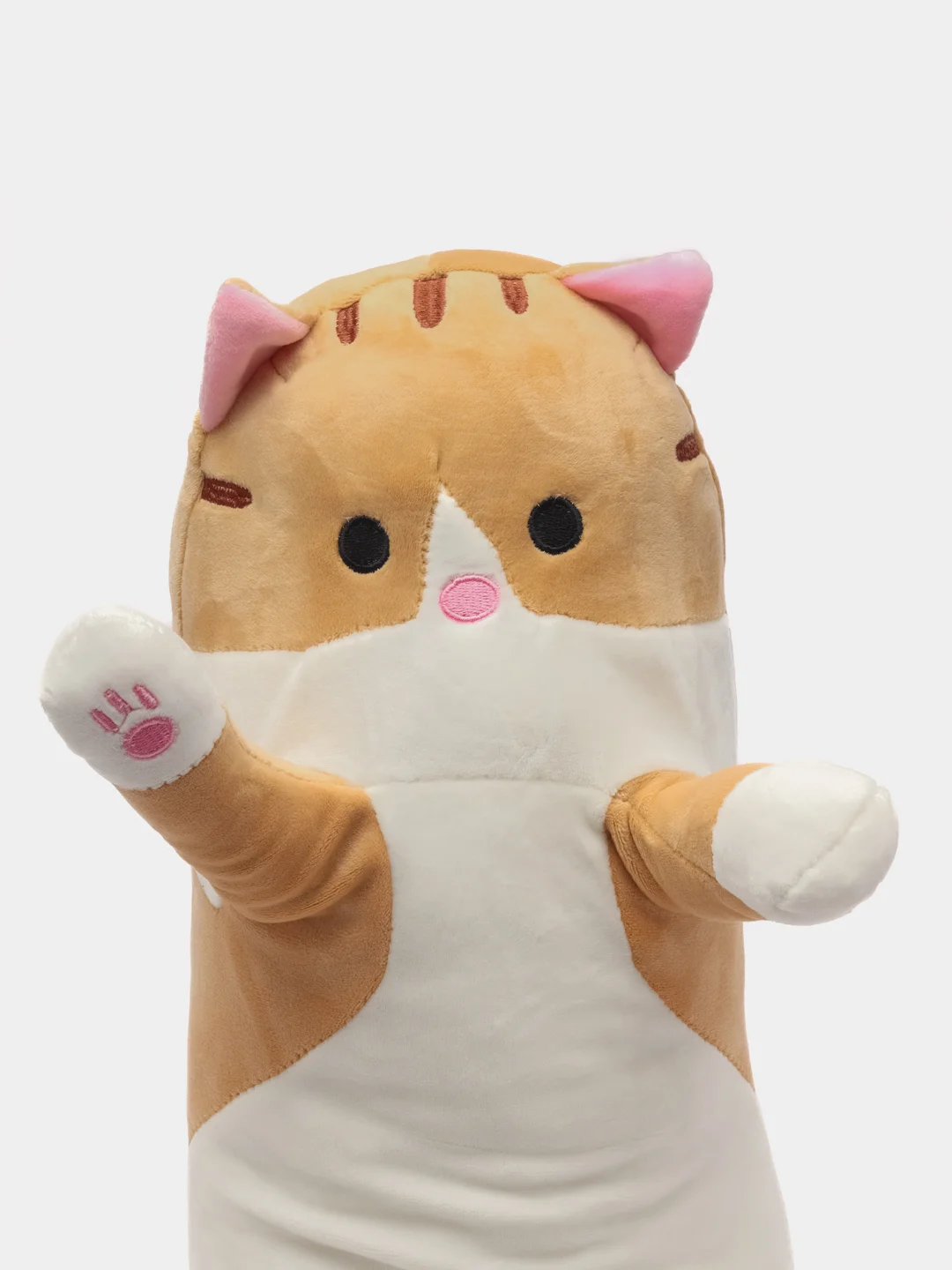 Оранжевый мягкая игрушка Кот батон 50/70/90/110 см, кот подушка антистресс/котик/кот сосиска 90 см