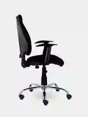 Кресло BRABIX Comfort MG-322, хром, регулируемая эргономичная спинка, ткань, черное 532558