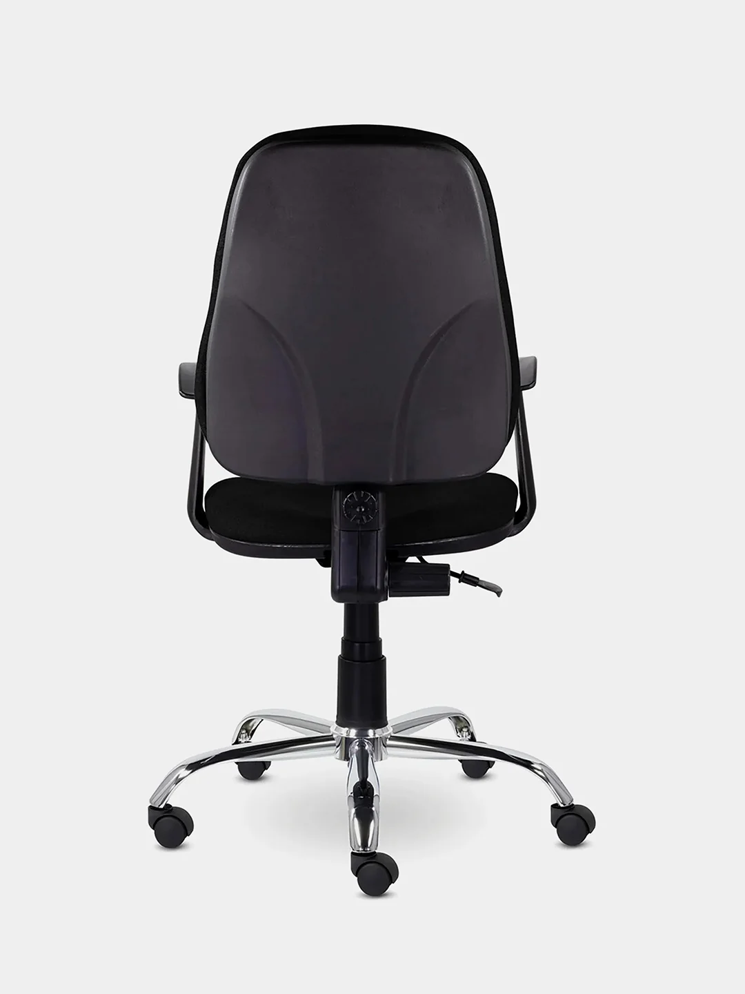 Кресло BRABIX Comfort MG-322, хром, регулируемая эргономичная спинка, ткань, черное 532558